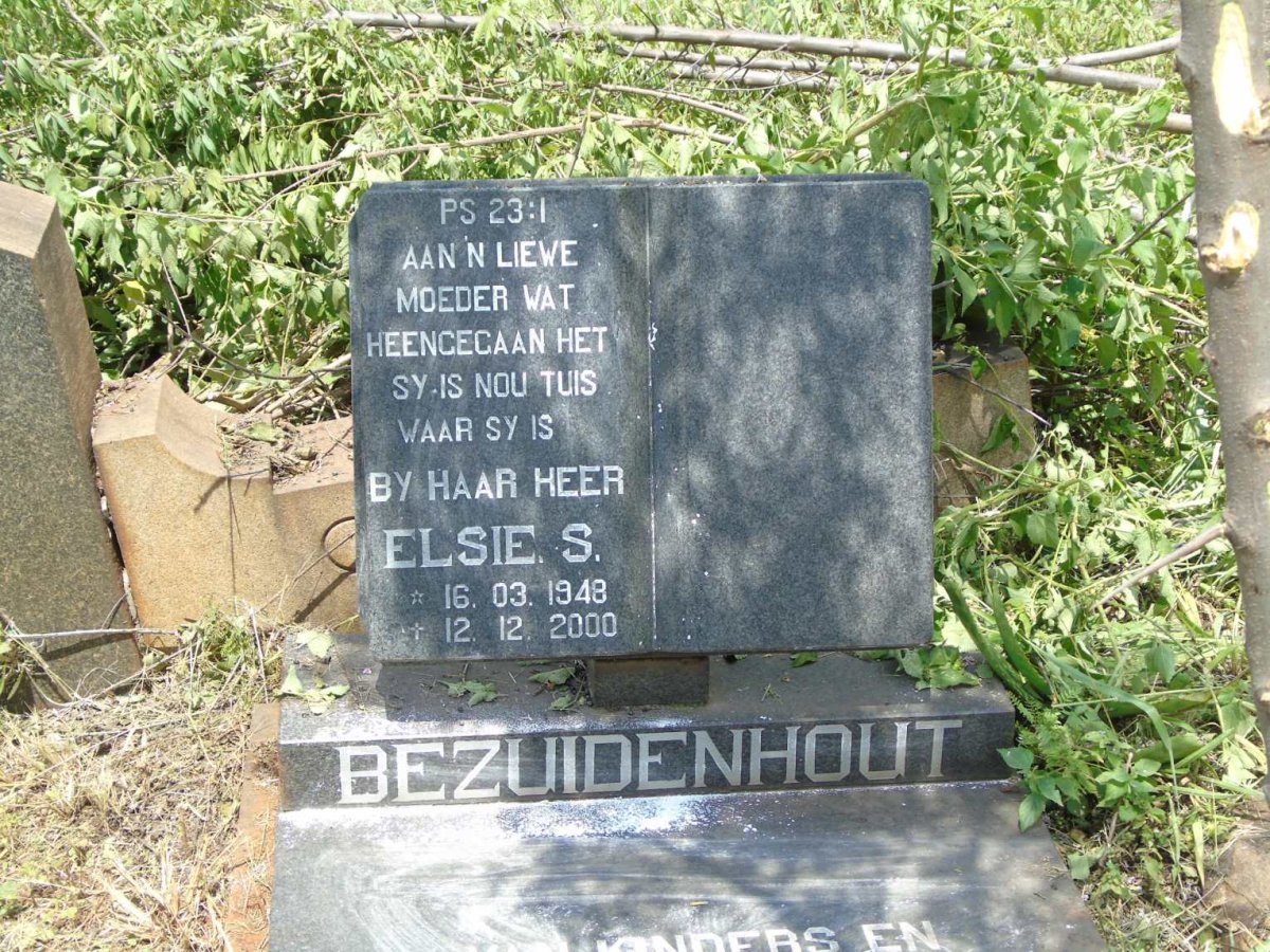 BEZUIDENHOUT Elsie S. 1948-2000
