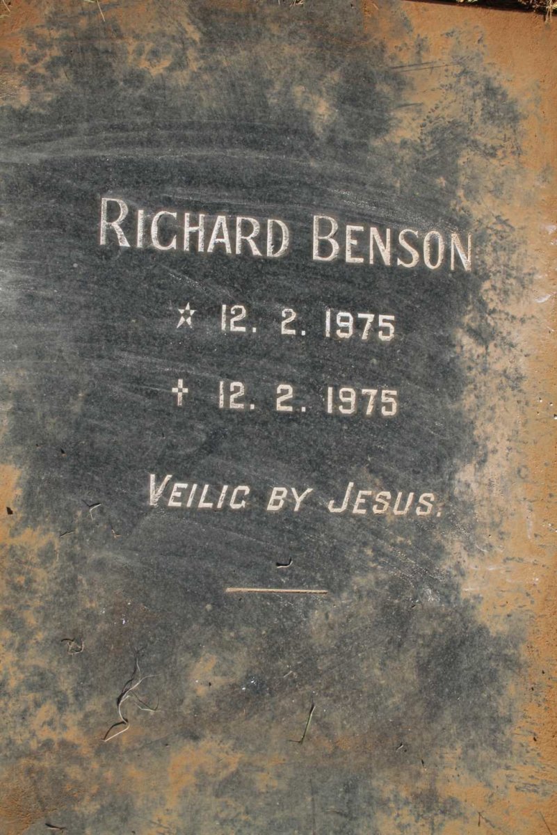 BENSON Richard 1975-1975