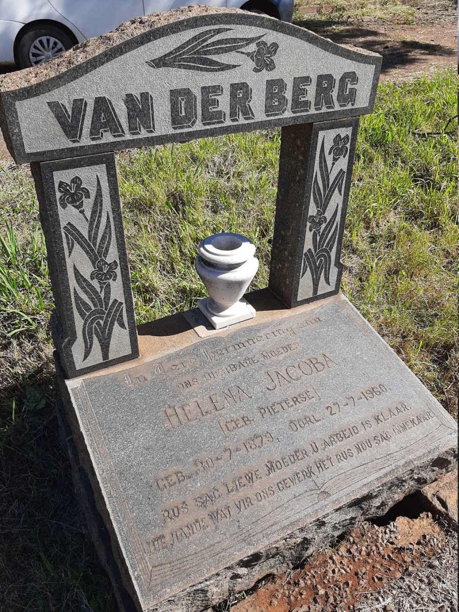 BERG Helena Jacoba, van der nee PIETERSE 1879-1960