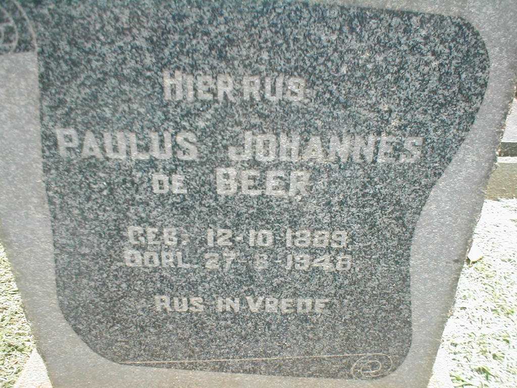 BEER Paulus Johannes, de 1889-1948