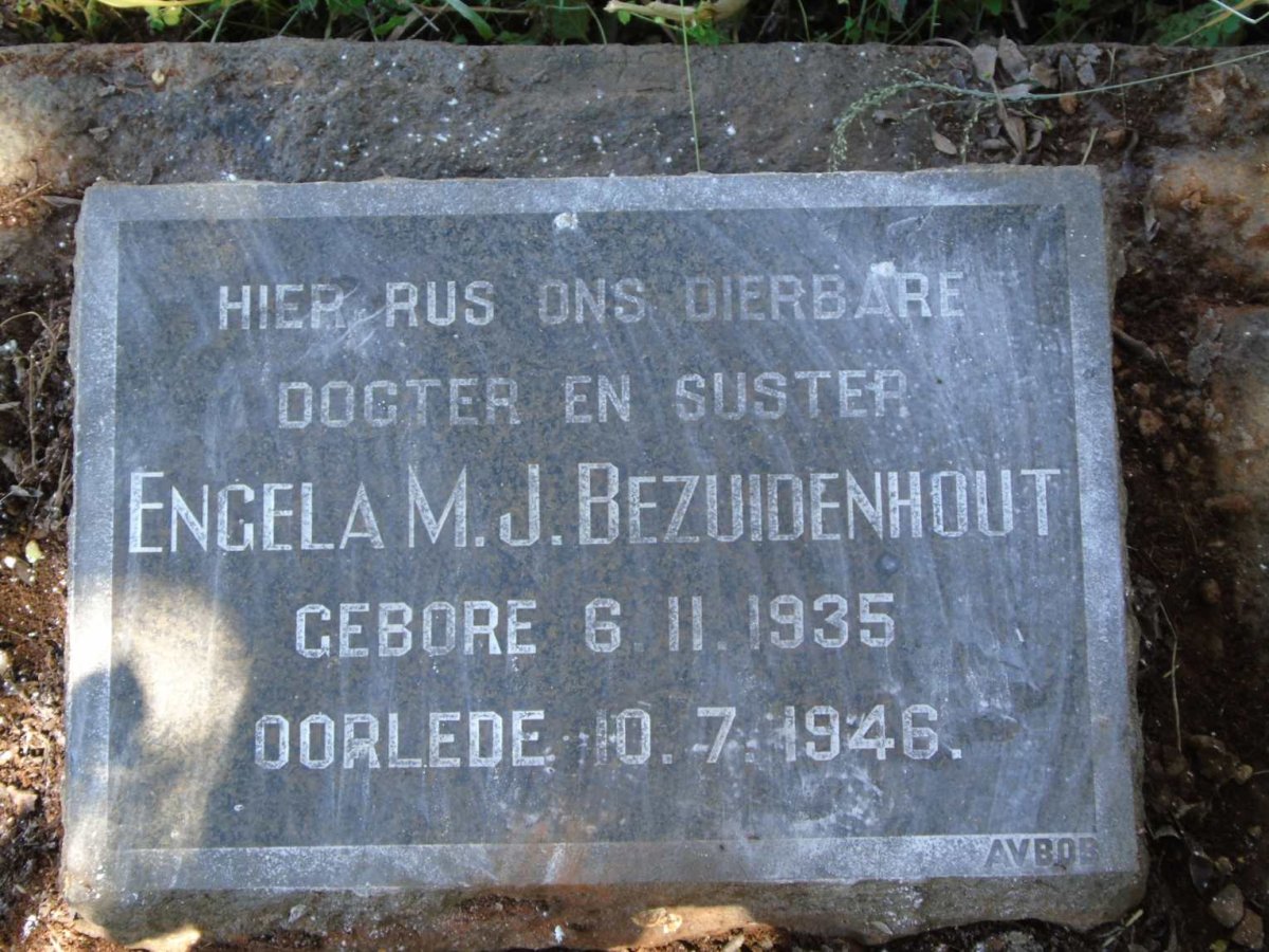 BEZUIDENHOUT Engela M.J. 1935-1946