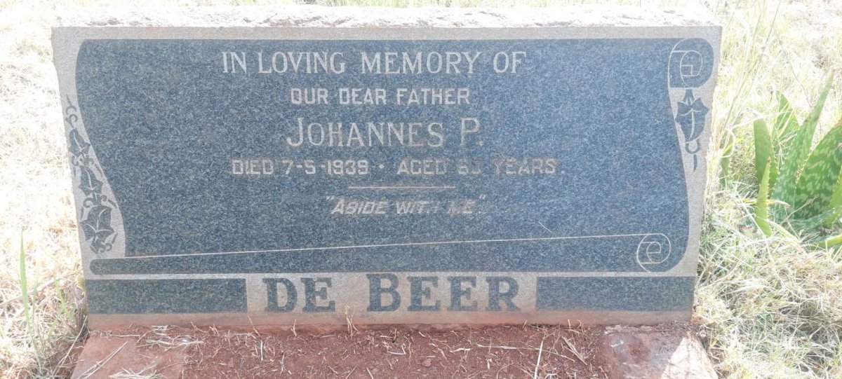 BEER Johannes P., de -1939