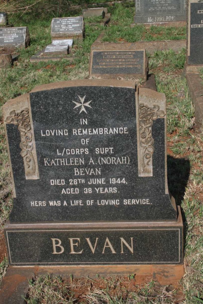 BEVAN Kathleen A. -1944