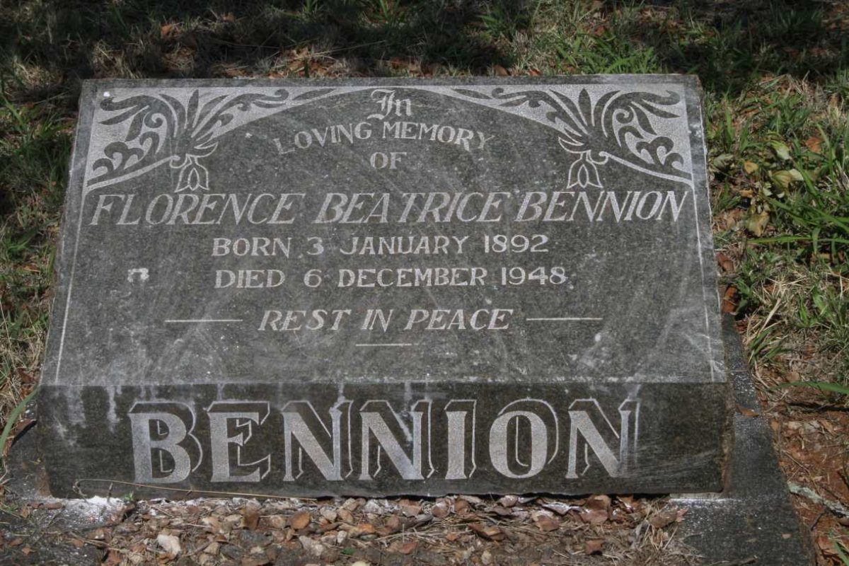 BENNION Florence Beatrice 1892-1948
