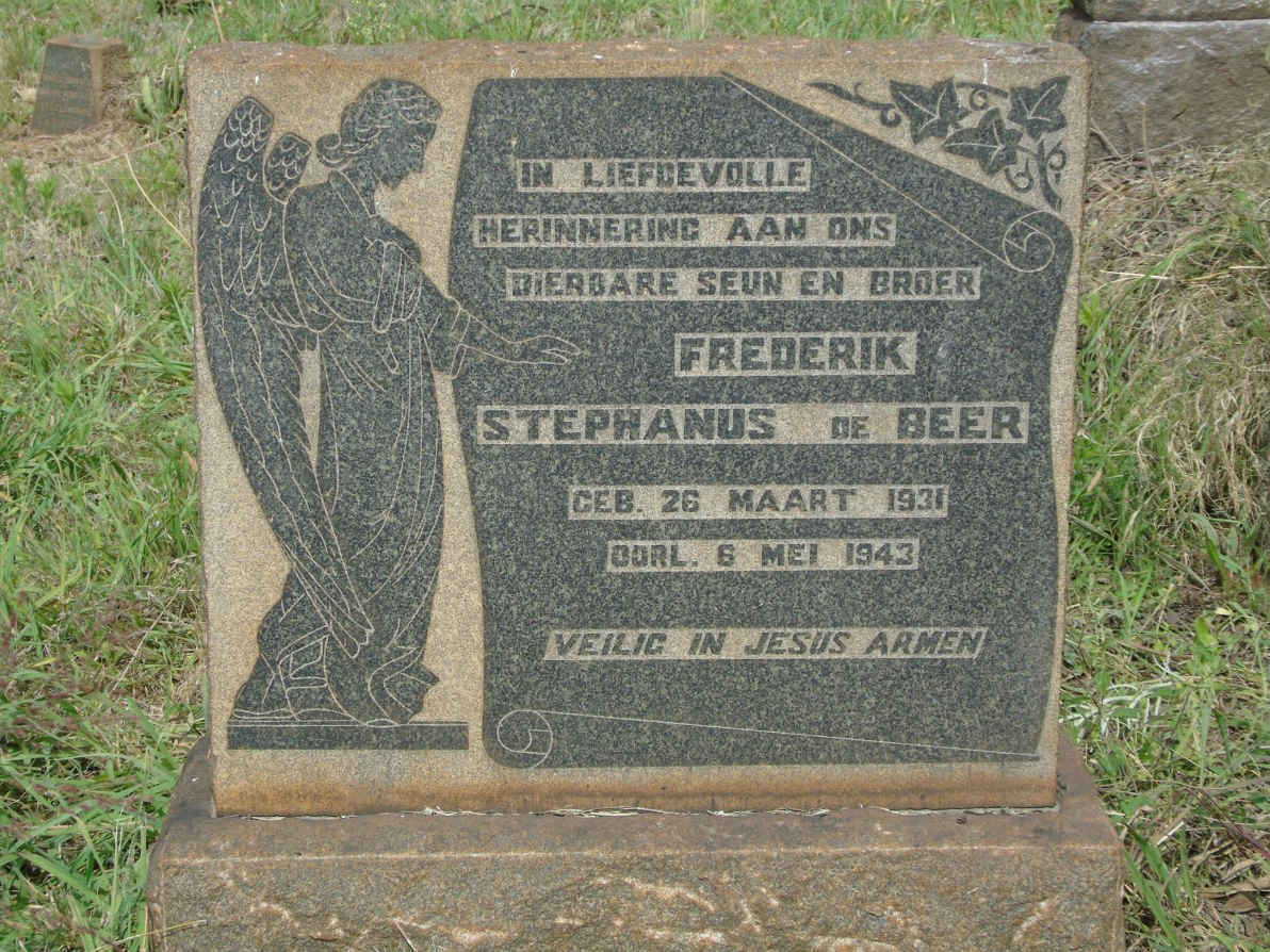 BEER Frederik Stephanus, de 1931-1943