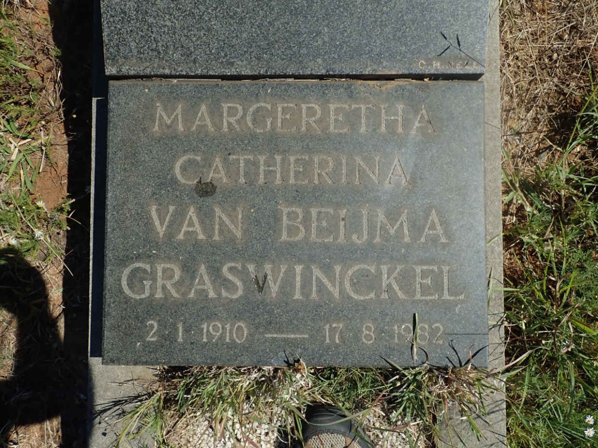 BEIJMA Margeretha Catherina, van nee GRASWINCKEL 1910-1982