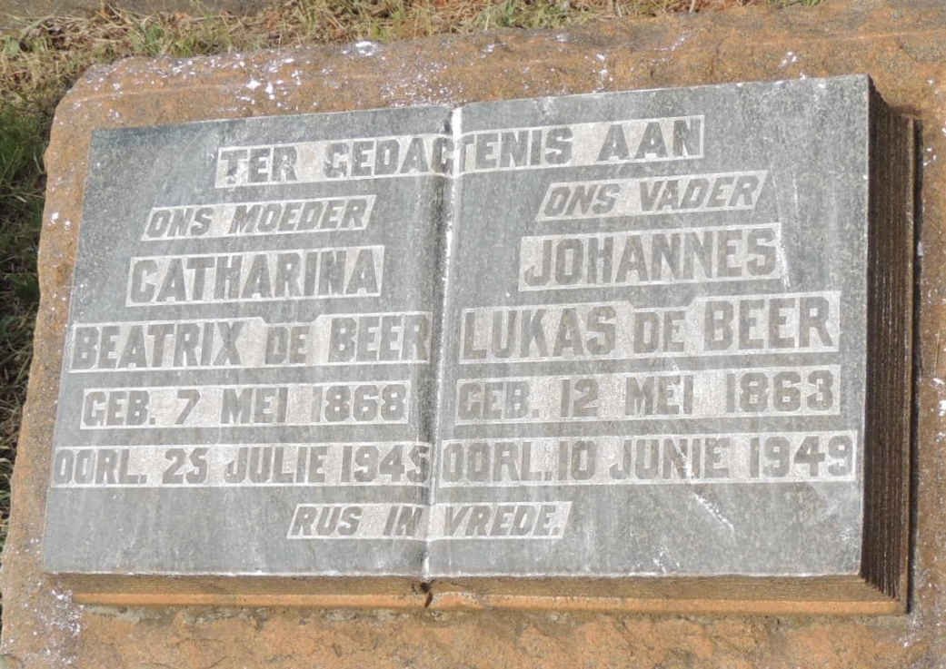 BEER Johannes Lukas, de 1863-1949 &amp; Catharina Beatrix 1868-1945