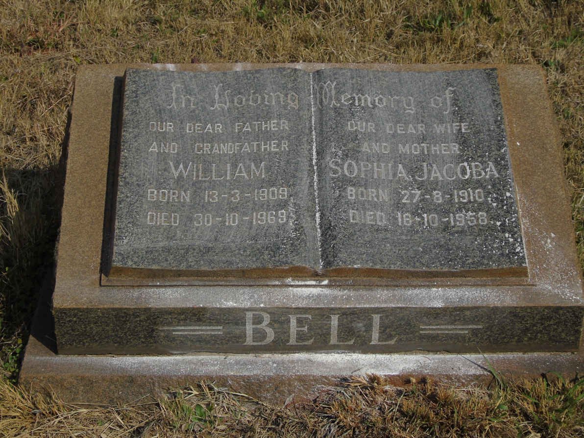 BELL William 1909-1969 &amp; Sophia Jacoba 1910-1958