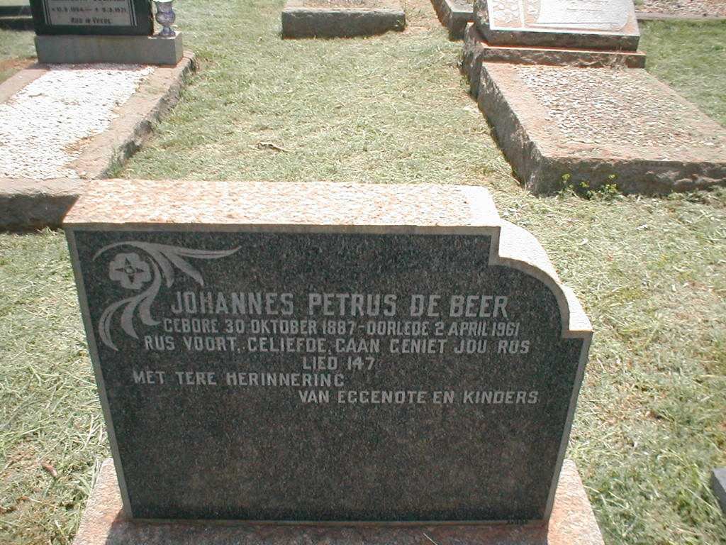 BEER Johannes Petrus, de 1887-1961