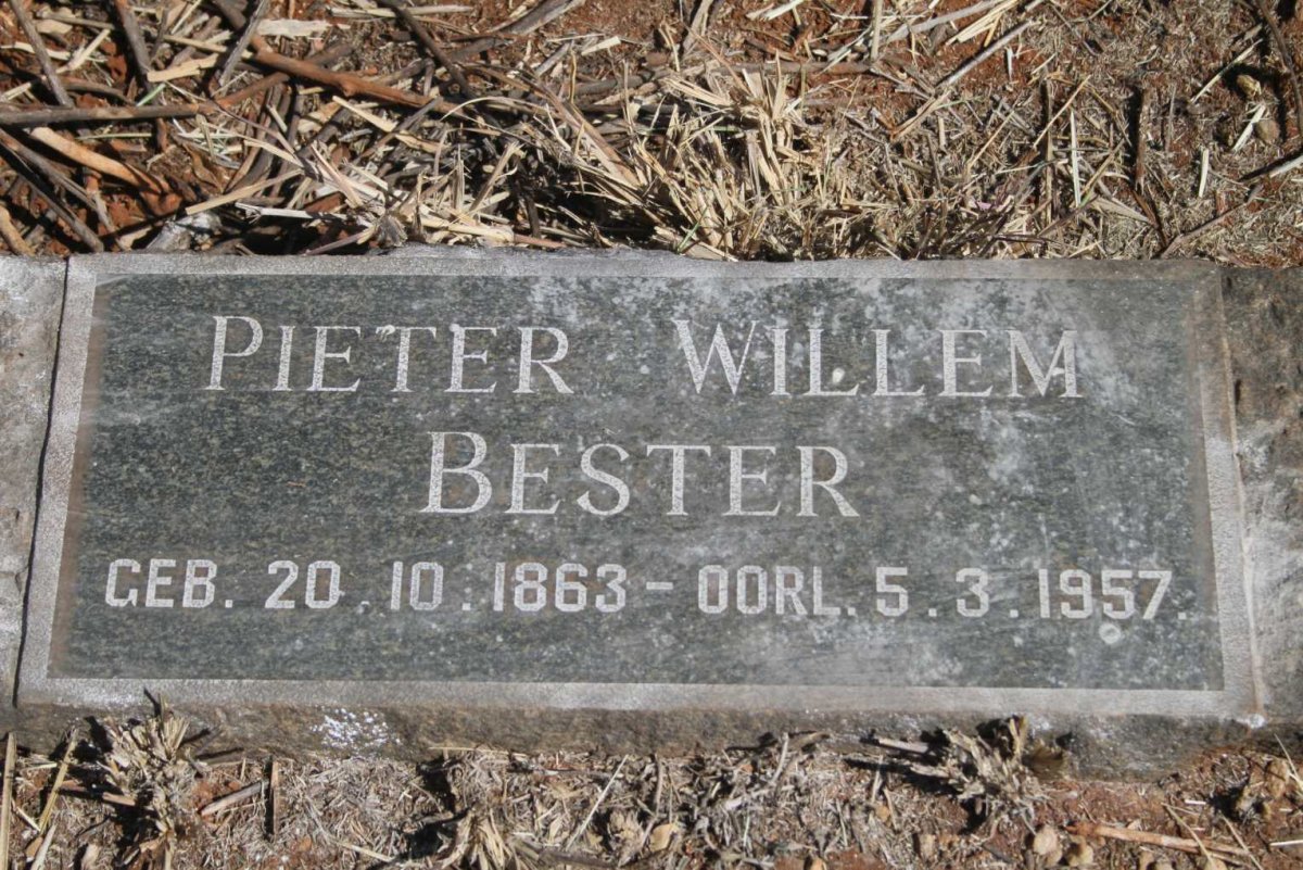 BESTER Pieter Willem 1863-1957