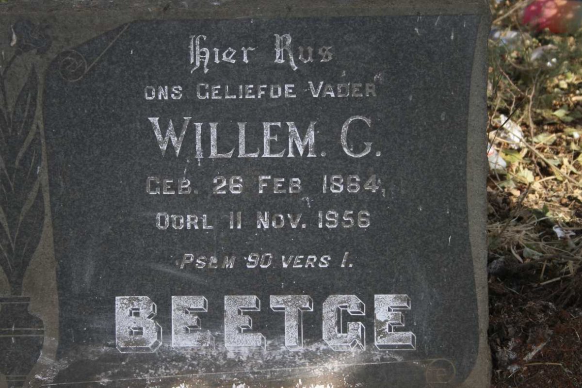 BEETGE Willem G. 1864-1956