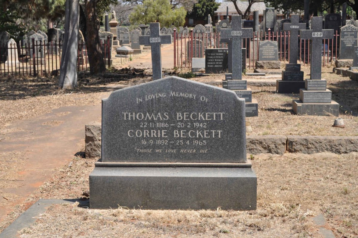 BECKETT Thomas 1886-1942 &amp; Corrie 1892-1965