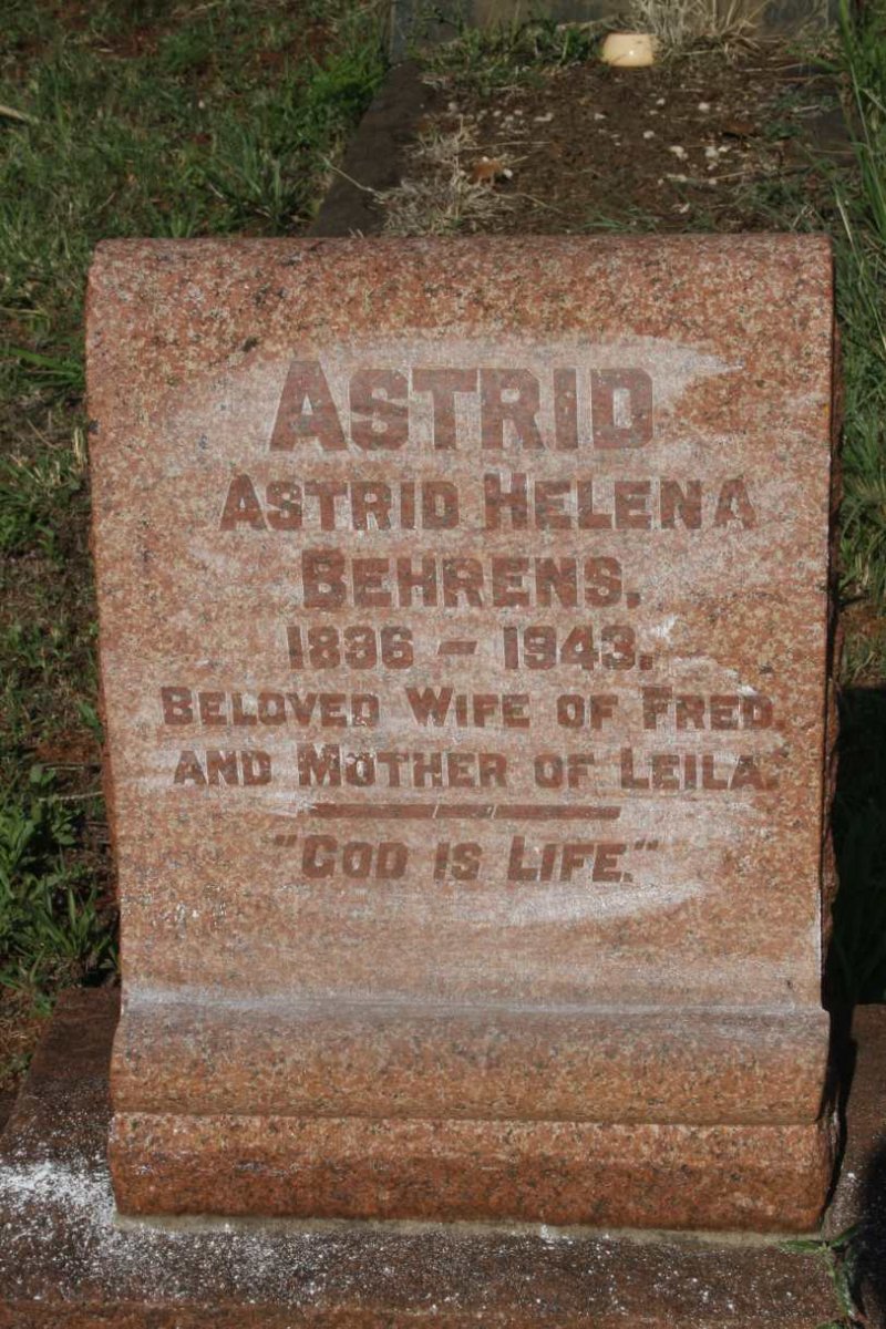 BEHRENS Astrid Helena 1896-1943