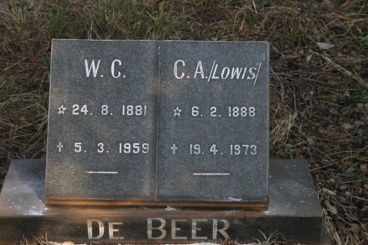 BEER W.C., de 1881-1959 & C.A. LOWIS 1888-1973
