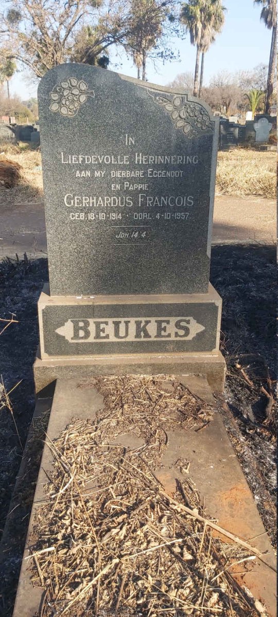 BEUKES Gerhardus Francois 1914-1957