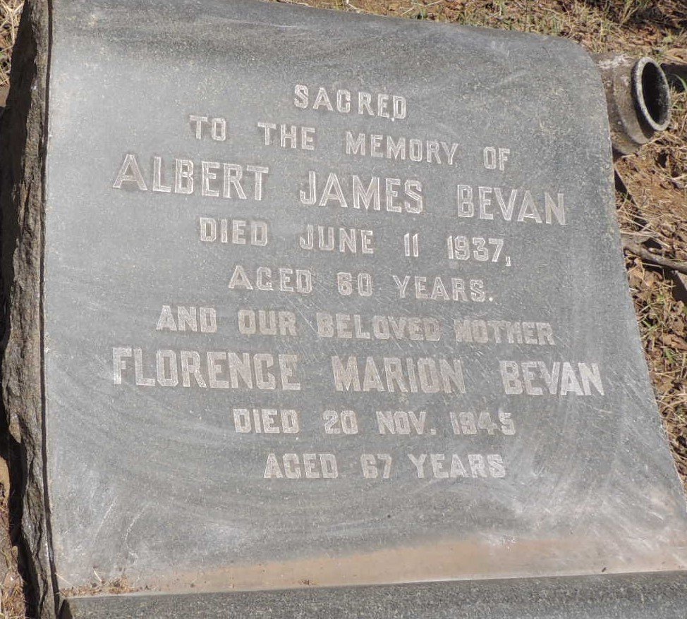 BEVAN Albert James -1937 & Florence Marion -1945