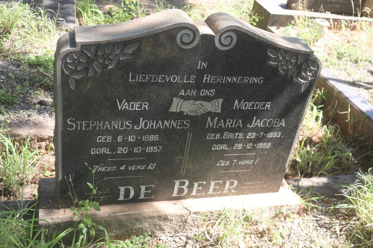 BEER Stephanus Johannes, de 1886-1957 &amp; Maria Jacoba BRITS 1893-1958