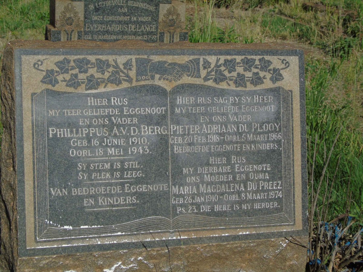 BERG, v.d. :: DU PLOOY :: DU PREEZ