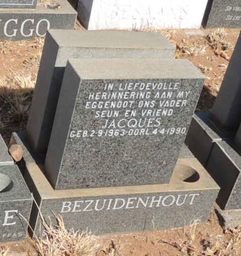 BEZUIDENHOUT Jacques 1963-1990