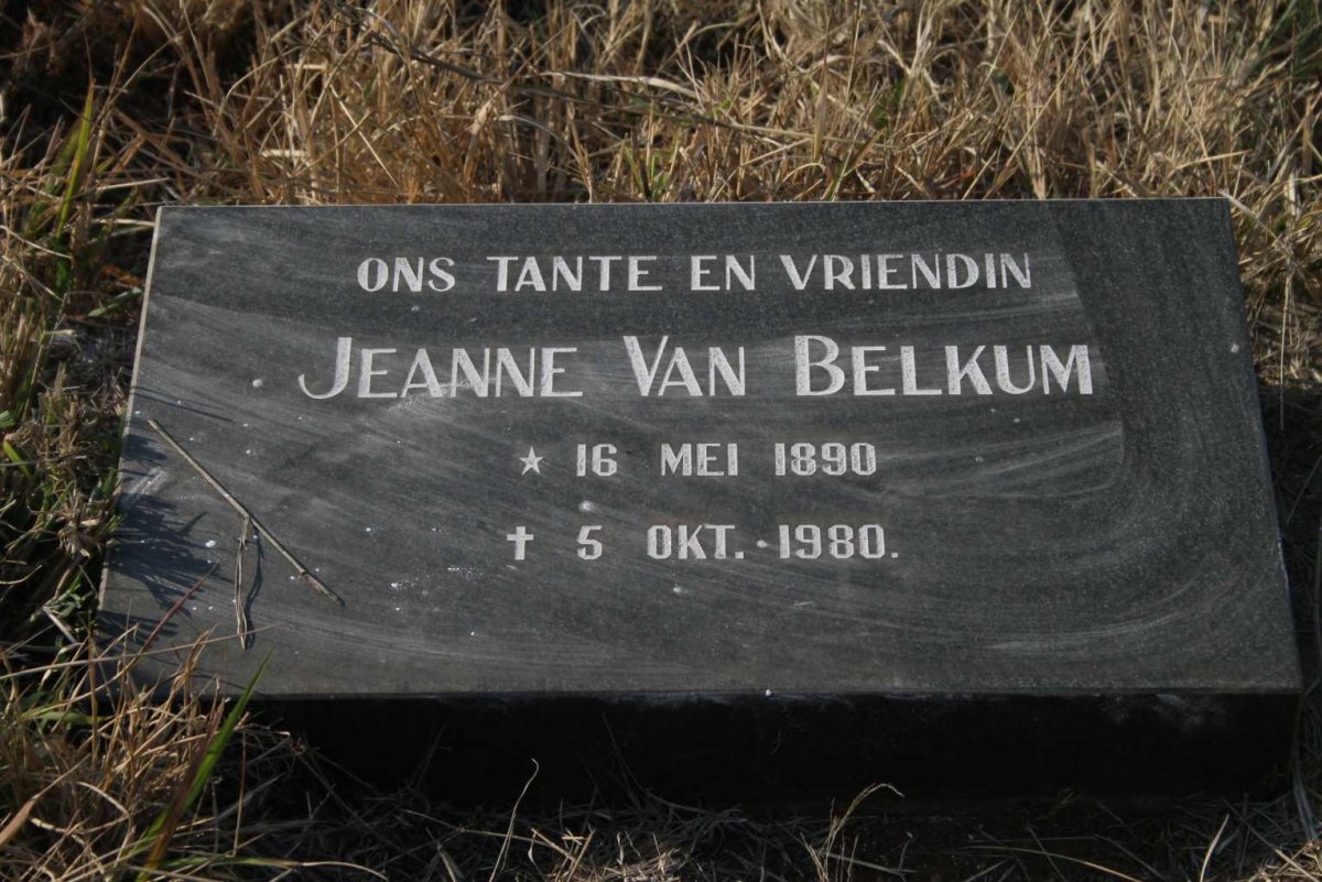BELKUM Jeanne, van 1890-1980