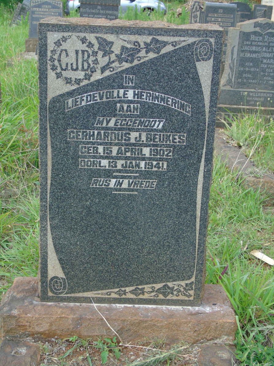 BEUKES Gerhardus J. 1902-1941