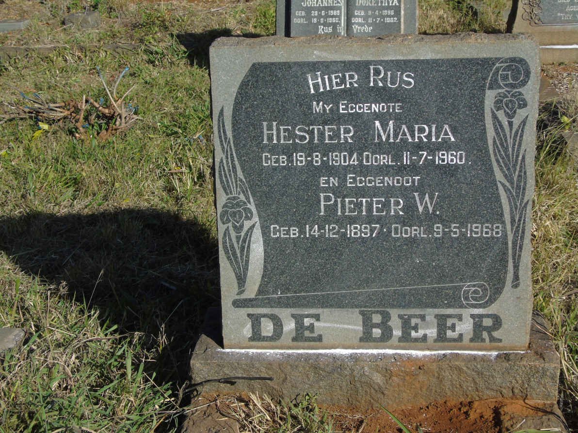 BEER Pieter W., de 1897-1968 &amp; Hester Maria 1904-1960