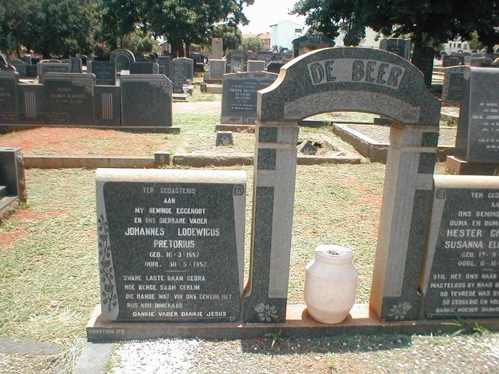 BEER Johannes Lodewicus Pretorius, de 1857-1952