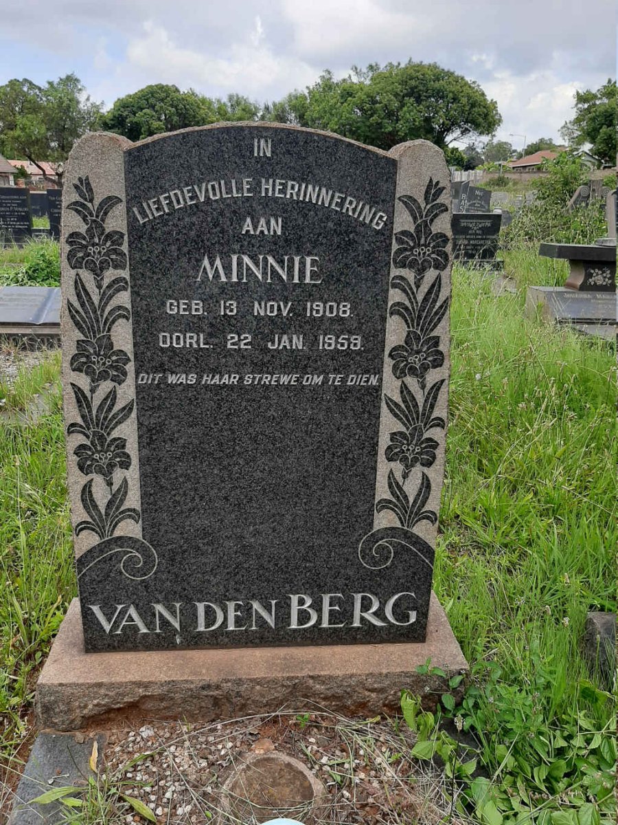 BERG Minnie, van den 1908-1959