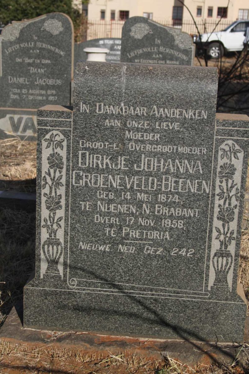 BEENEN Dirkje Johanna, GROENEVELD- 1874-1958 