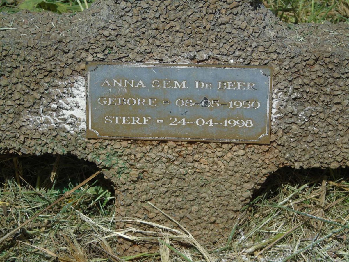 BEER Anna S.E.M., de 1950-1998