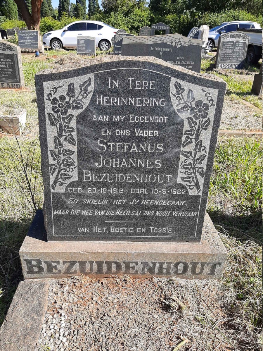 BEZUIDENHOUT Stefanus Johannes 1912-1962