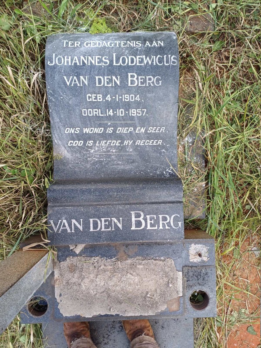 BERG Johannes Lodewicus, van den 1904-1957