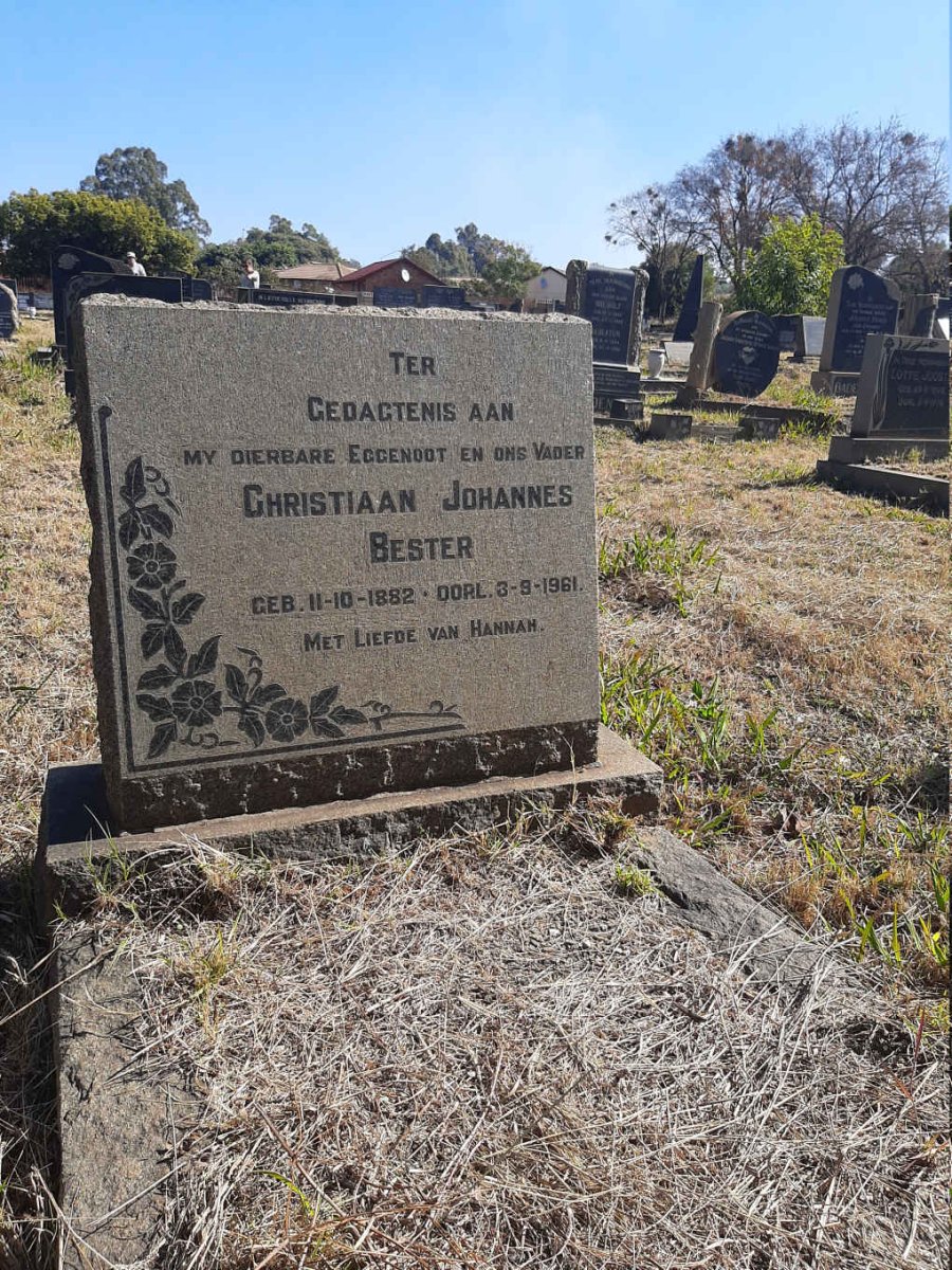 BESTER Christiaan Johannes 1882-1961