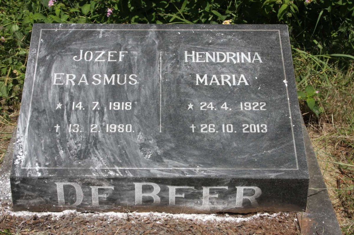BEER Jozef Erasmus, de 1918-1980 &amp; Hendrina Maria 1922-2013