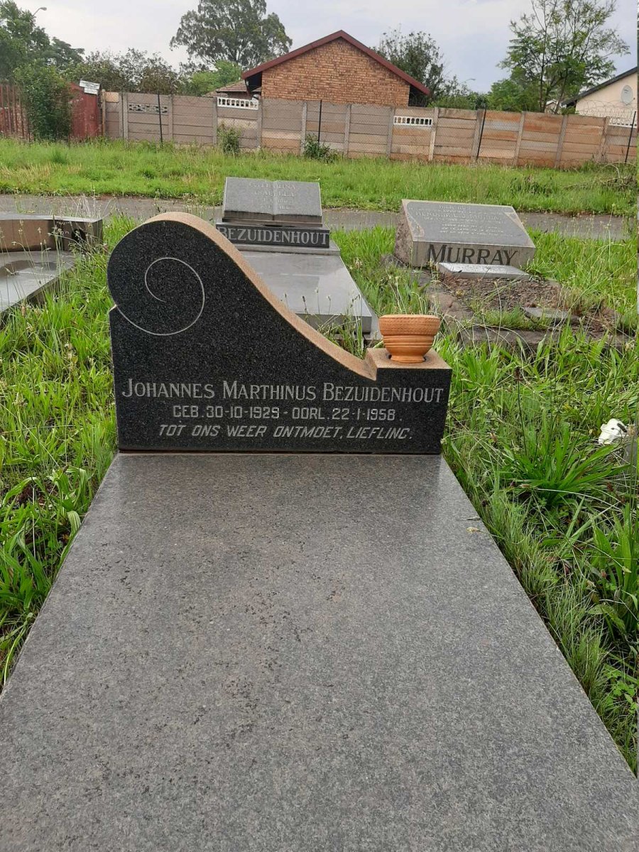 BEZUIDENHOUT Johannes Marthinus 1929-1958