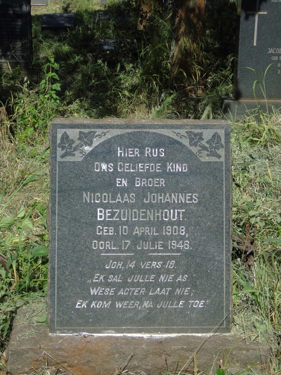 BEZUIDENHOUT Nicolaas Johannes 1908-1946