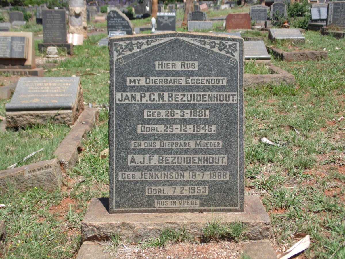 BEZUIDENHOUT Jan P.C.N. 1881-1946 &amp; A.J.F. JENKINSON 1888-1953