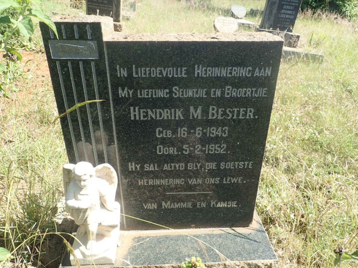 BESTER Hendrik M. 1943-1952