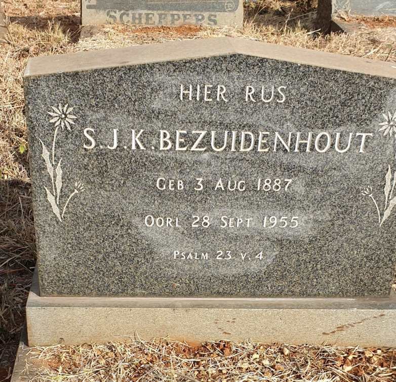 BEZUIDENHOUT S.J.K. 1887-1955
