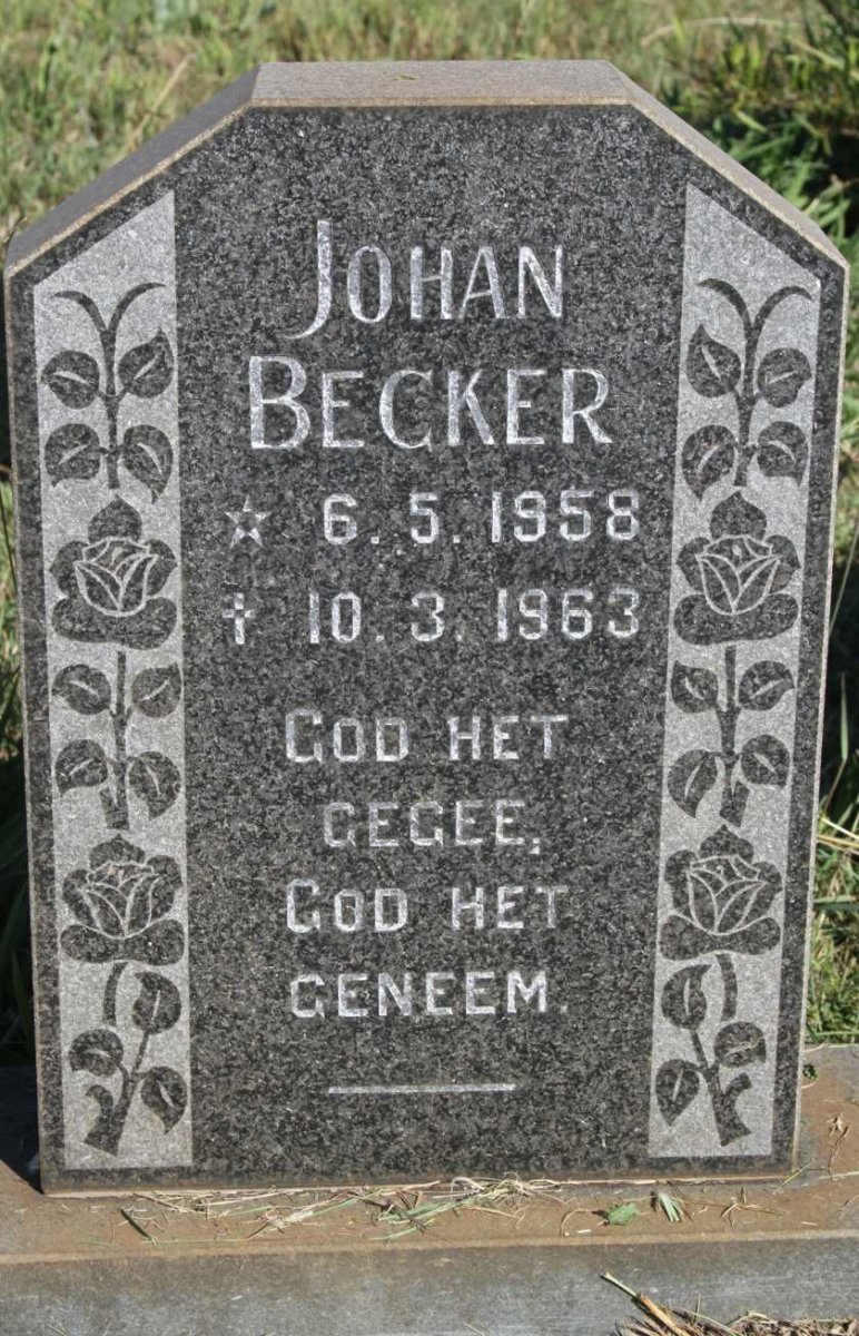 BECKER Johan 1958-1963