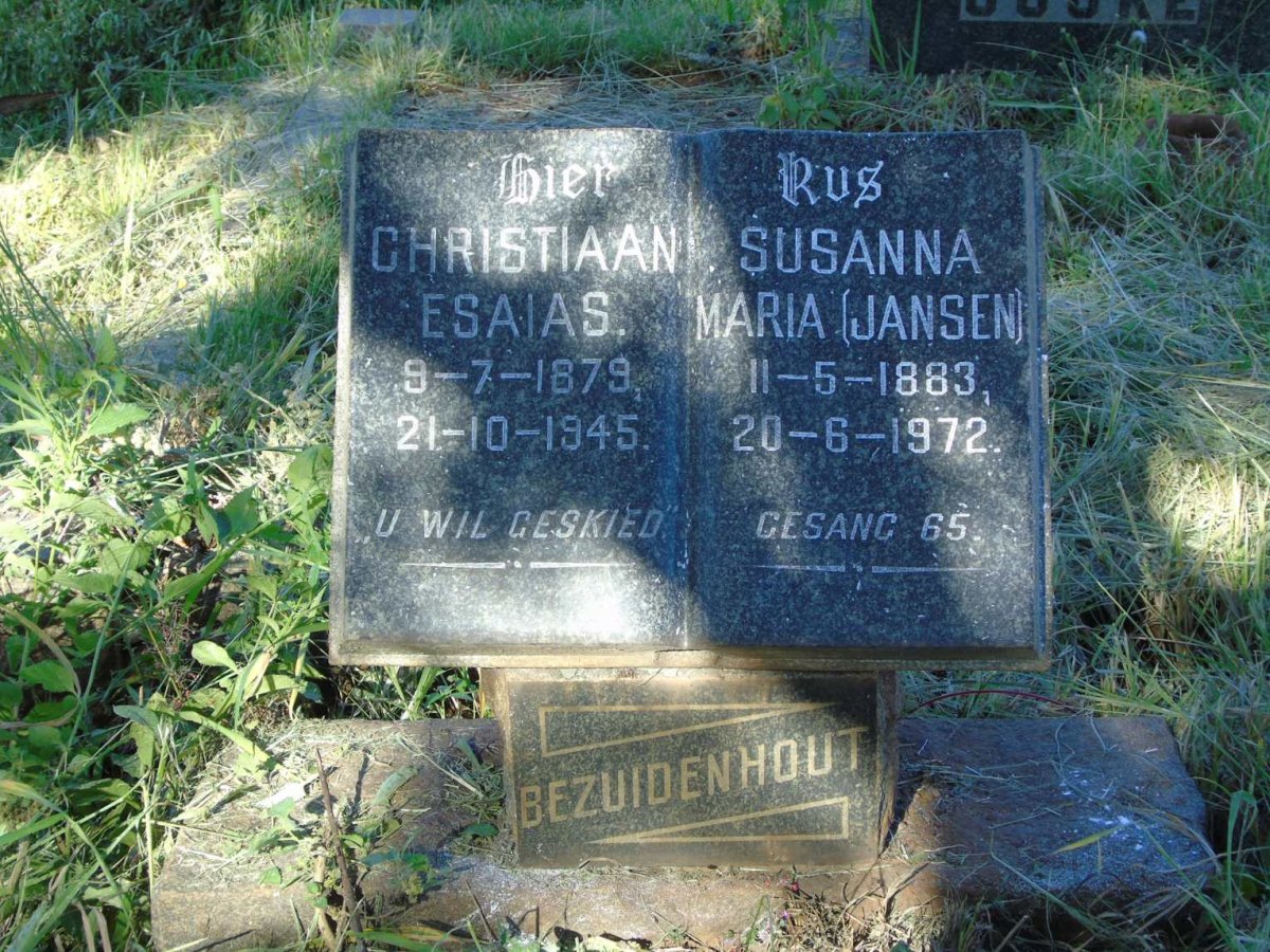 BEZUIDENHOUT Christiaan Esaias 1879-1945 & Susanna Maria JANSEN 1883-1972