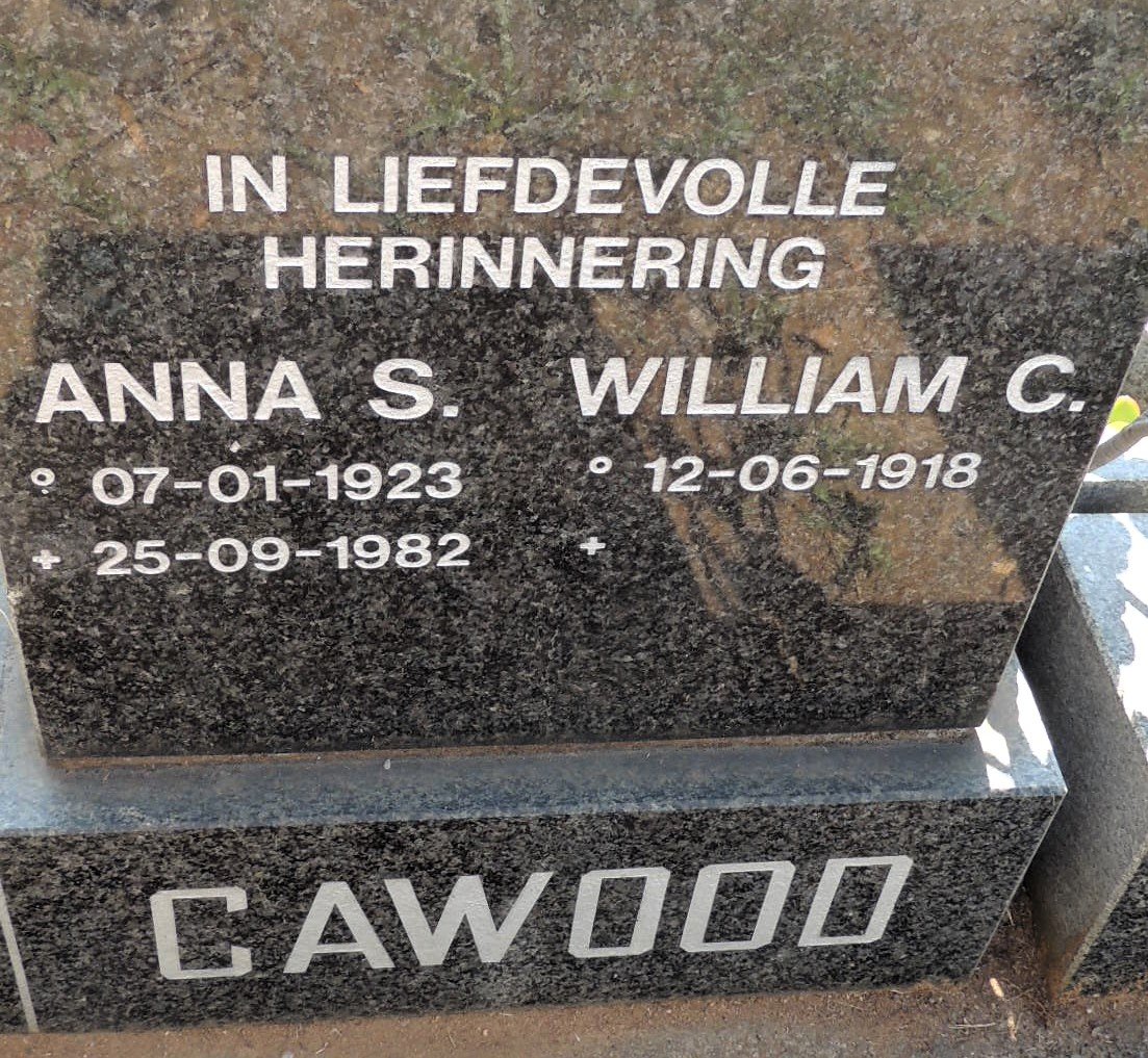CAWOOD William C. 1918-  & Anna S. 1923-1982