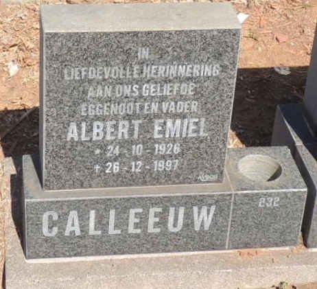 CALLEEUW Albert Emiel 1926-1997