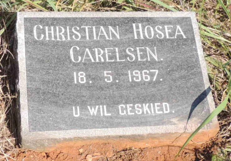 CARELSEN Christian Hosea -1967
