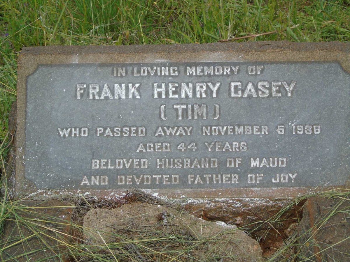 CASEY Frank Henry -1938