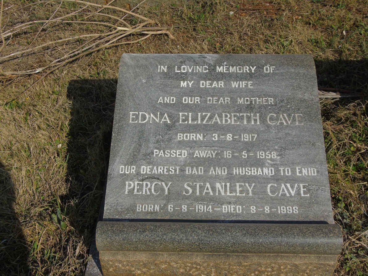 CAVE Percy Stanley 1914-1998 &amp; Edna Elizabeth 1917-1958