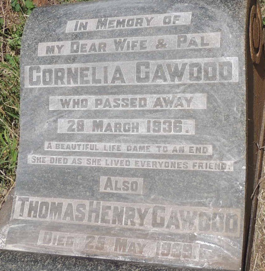 CAWOOD Thomas Henry -1939 & Cornelia -1936