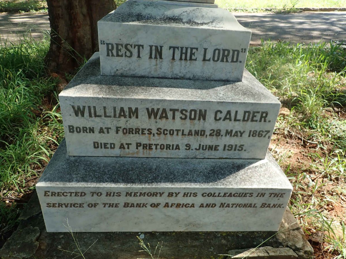 CALDER William Watson 1867-1915