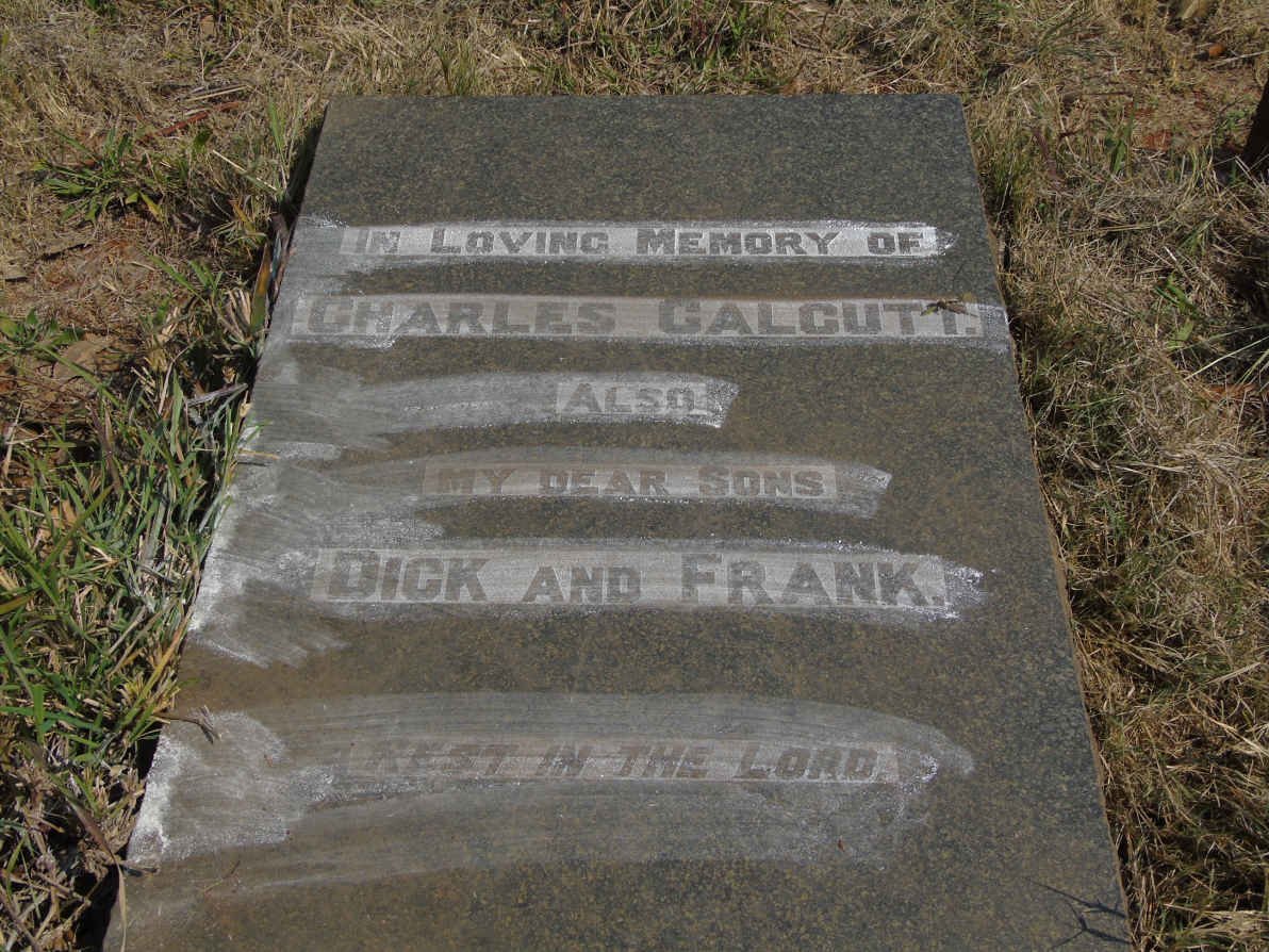 CALCUTT Charles :: CALCUTT Dick :: CACLUTT Frank