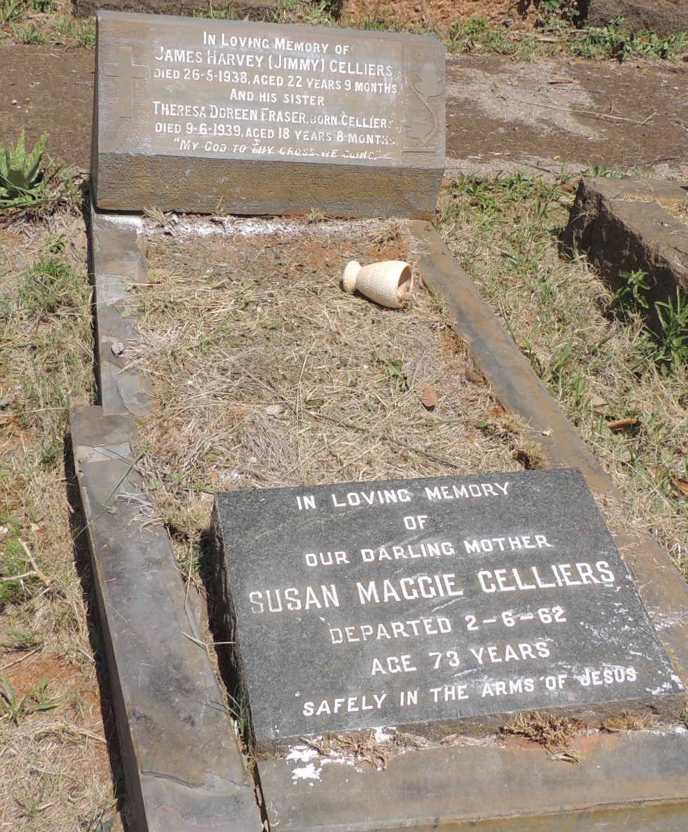 CELLIERS Susan Maggie -1962 :: CELLIERS James Harvey -1938 :: FRASER Theresa Doreen nee CELLIERS -1939 _1